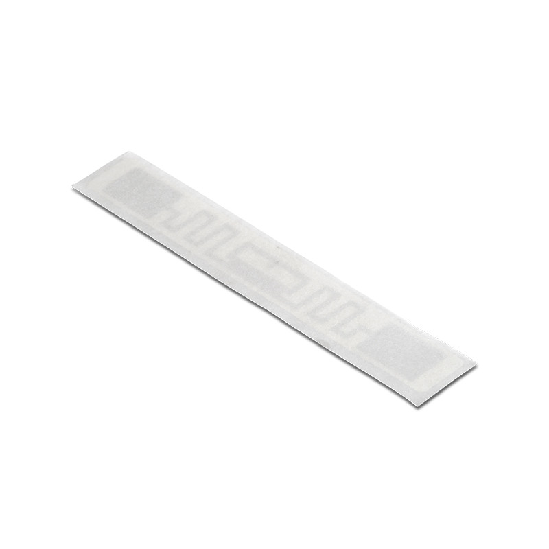 Inlay UHF LABEL WHITE PET RECT 98/12 MM - UHF MR6-P White PET overlay on top Antenna RECT 90/10 mm Die Cut 98.18 x 12.31 mm