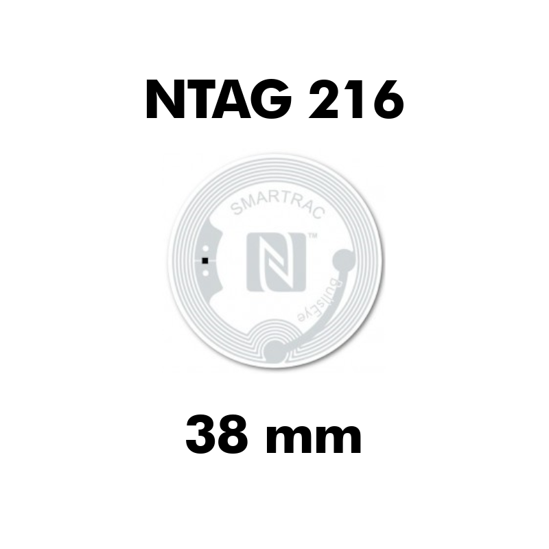 Clear NFC Stickers NTAG216 Round ø38mm