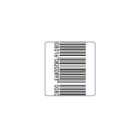 2410 XP - Micro étiquettes antivol RF avec faux code barre 23,7 x 25,4 mm